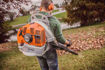 blowers, stihl, back pack, leaves, grass,