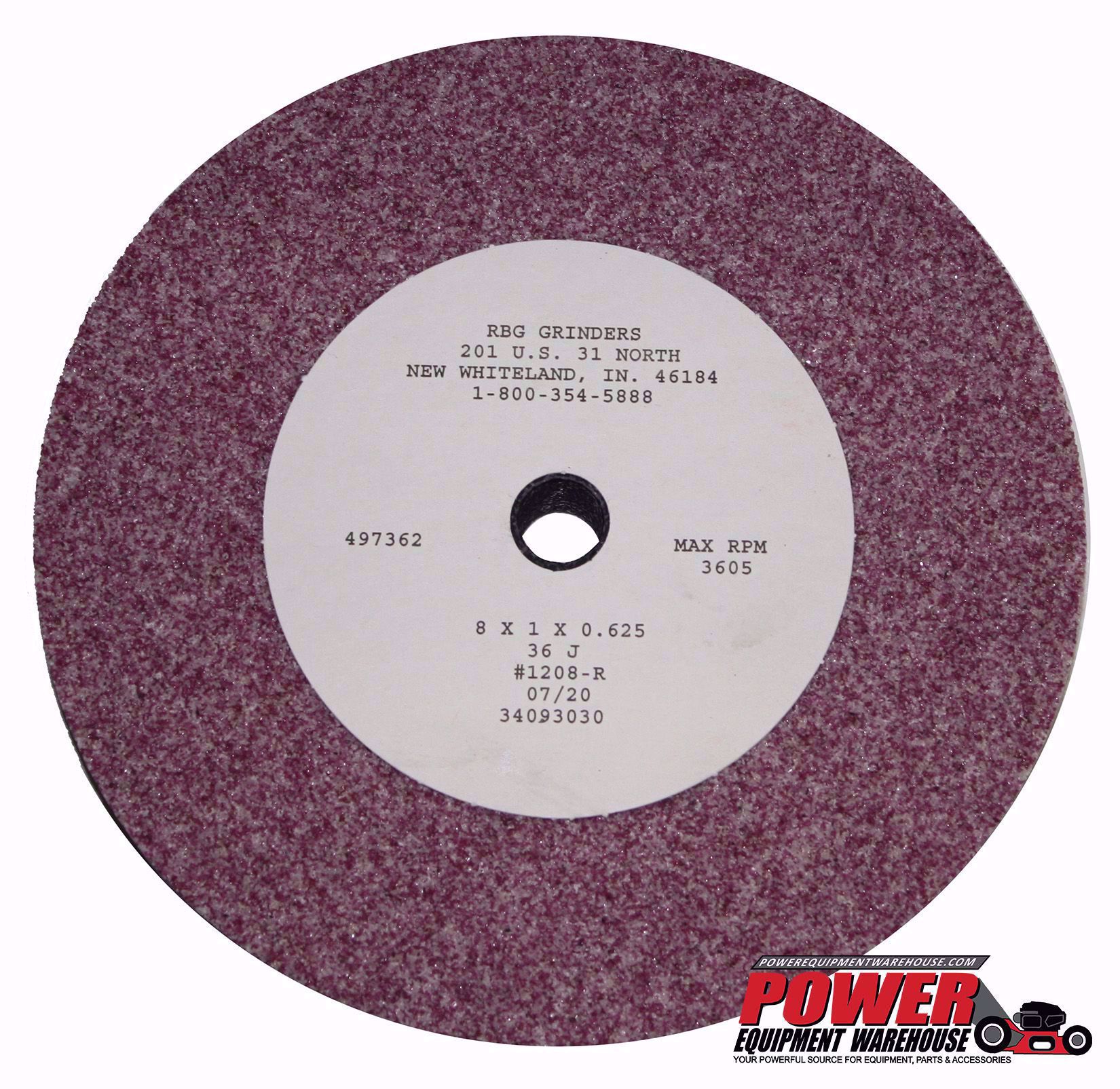 RBG 1208 8" Ruby Grinding Wheel Large Selection at Power Equipment