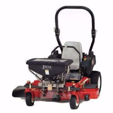 Fertilizer spreader clearance for zero turn