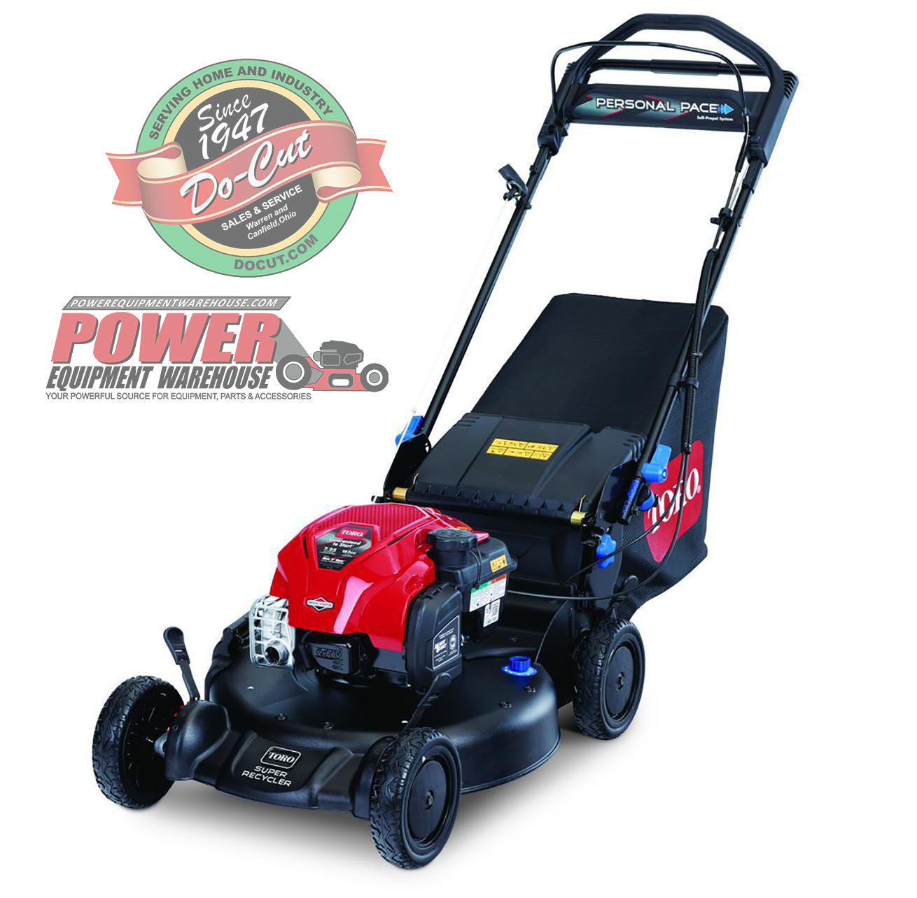 21386 Toro 21"Super Recycler Mower Personal Pace with SmartStow walk